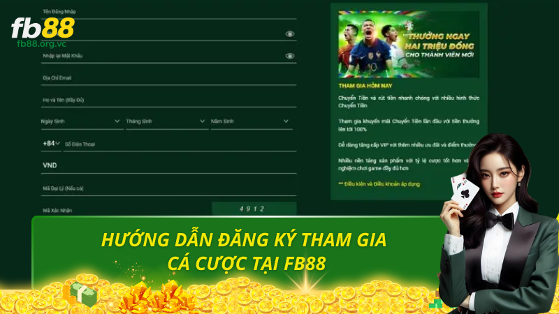 Đăng ký tham gia cá cược tại fb88